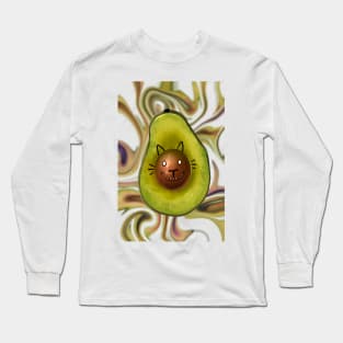 Avocado cat Long Sleeve T-Shirt